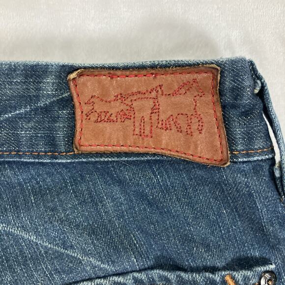 Levis RED Collection Low Trouser Boot Cut Medium Wash Jeans 34 X 30 Rare Women’s - Picture 6 of 16